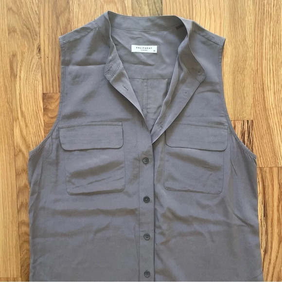 Equipment Femme Purple Silk Shirt Mini Short Dress Size XS - Picture 2 of 4